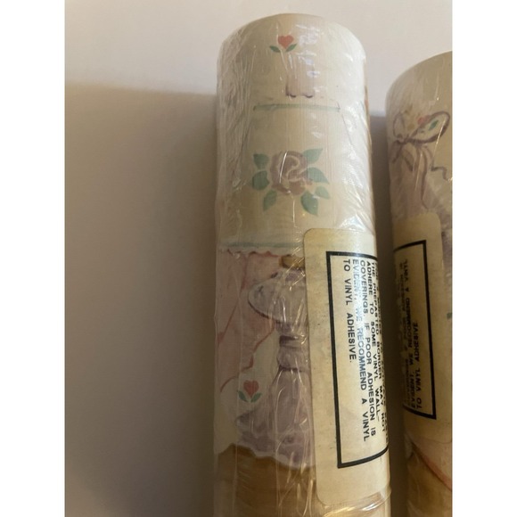 Vintage Wall Border Sleeping Teddy Bears Hearts 80's 90's 3 Rolls 5 Yards Each - Picture 3 of 5